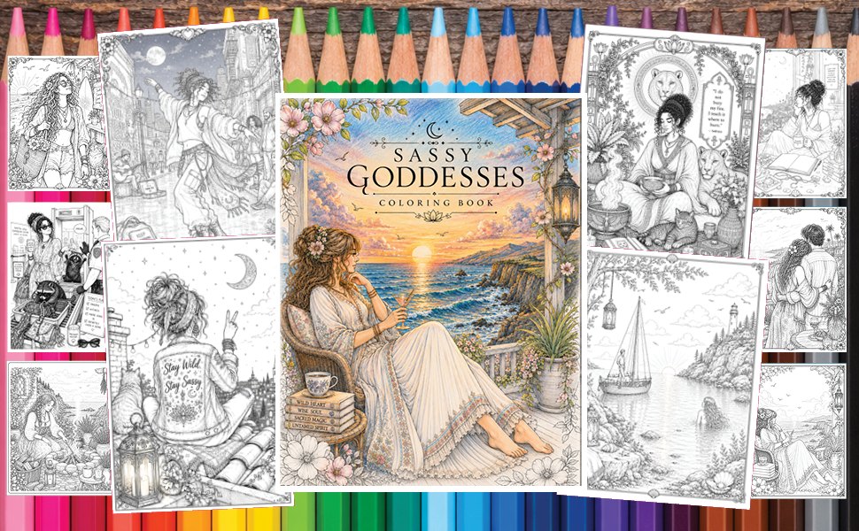 Sassy Goddesses: Coloring Book