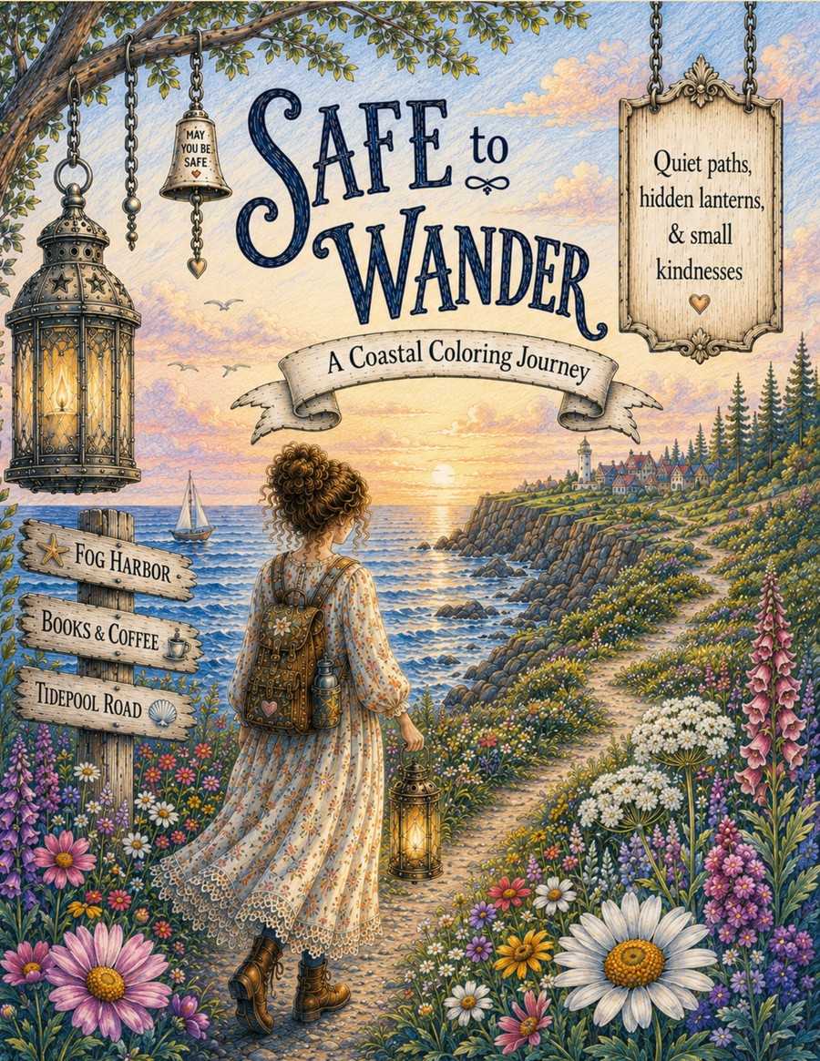 Safe to Wander: A Coastal Coloring Journey cover