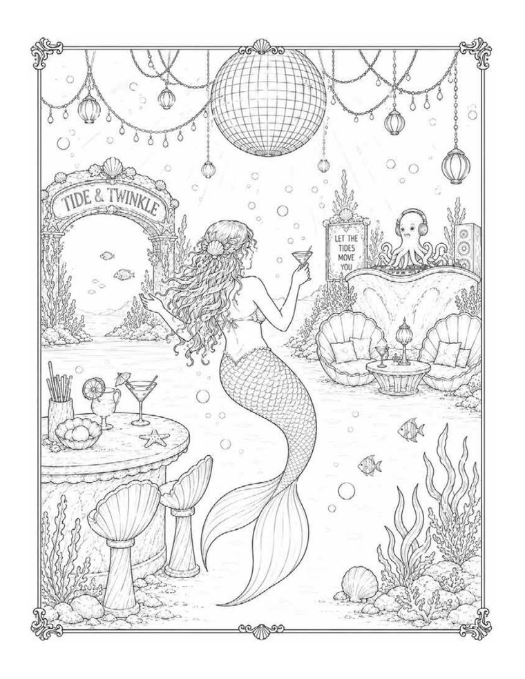 Sassy Goddesses: Coloring Book sample page